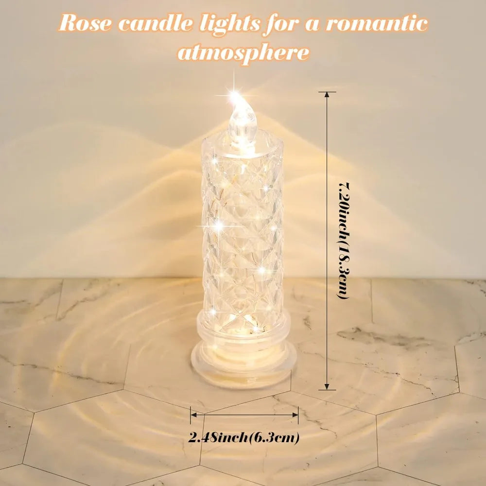 Crystal Rose LED Candles: Safe, Sparkling Romance Without Flames ✨