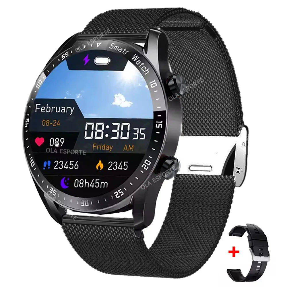 Bluetooth IOS & Android Smart-Watch with Blood Pressure & Health Monitoring (ECG+PPG)