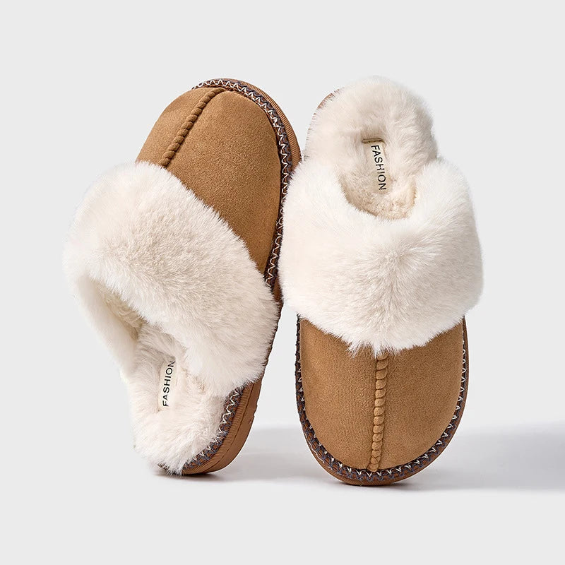 Women’s Indoor Winter Slippers with Faux-Fur Lining