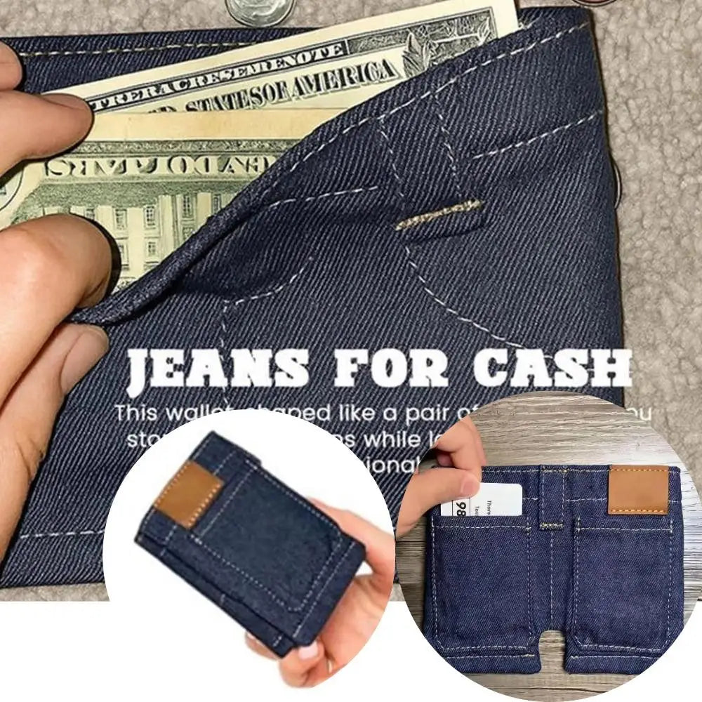 DenimMini™ Wallet: Foldable Jeans Shape, Fun & Functional ✨