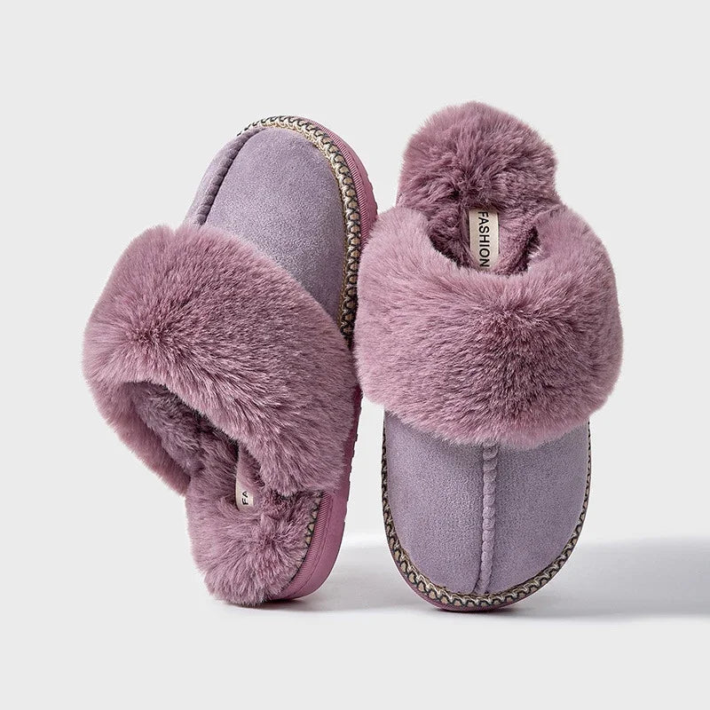 Women’s Indoor Winter Slippers with Faux-Fur Lining