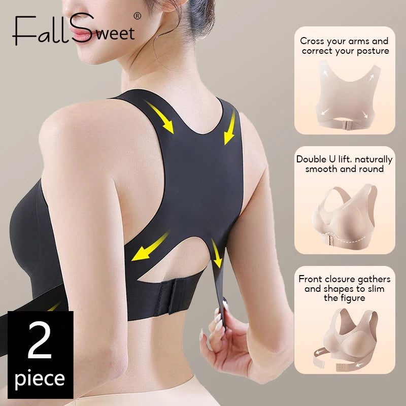 AlignLift™ – Front-Close Posture Bra with Cross-Back Support 💪