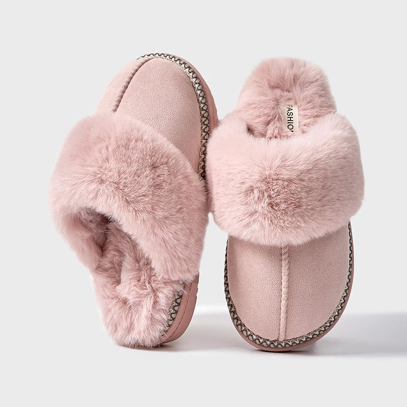 Women’s Indoor Winter Slippers with Faux-Fur Lining